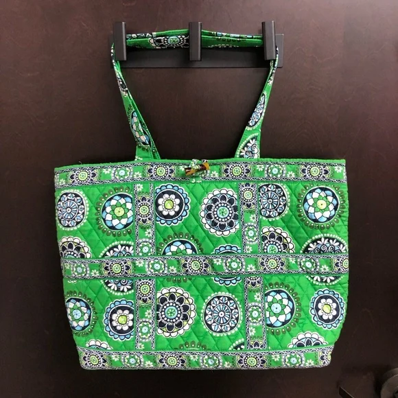Vera Bradley Green and Blue Floral Tote Set - Picture 3 of 9
